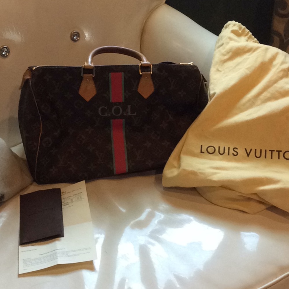 Authentic Personalized Louis Vuitton Speedy